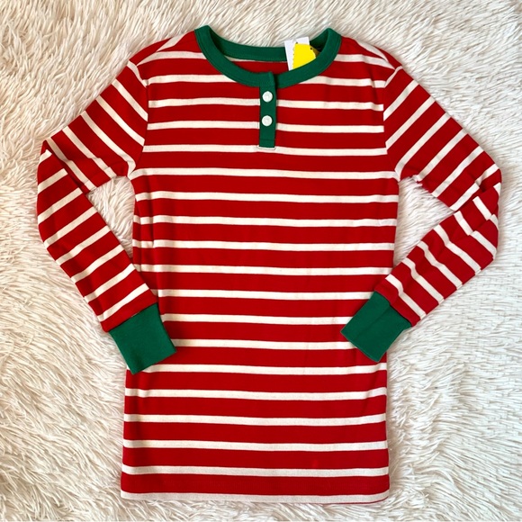Gap Red and White Striped Green Trim Christmas Pajama Set•NWT - Picture 3 of 6